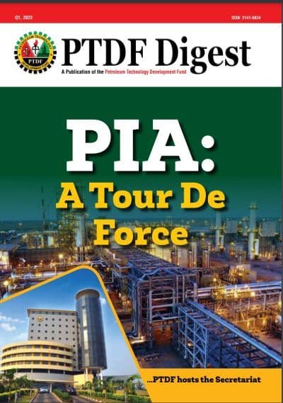 Front cover of the PTDF publication titled: undefined