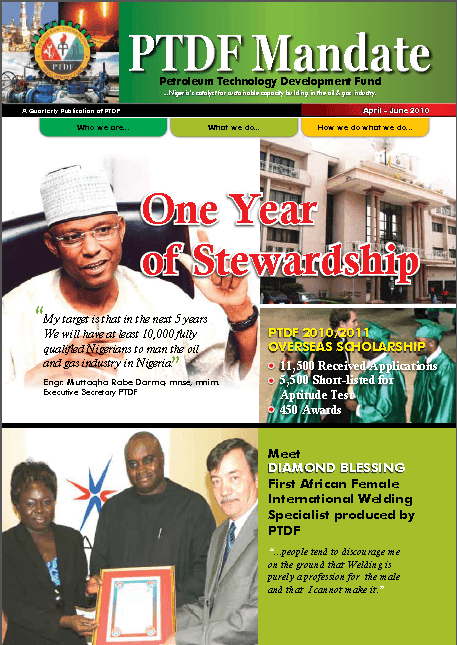 Front cover of the PTDF publication titled: undefined