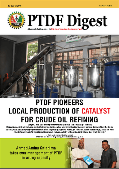 PTDF PIONEERS LOCAL PRODUCTION OF CATALYST FOR CRUDE OIL REFINING 